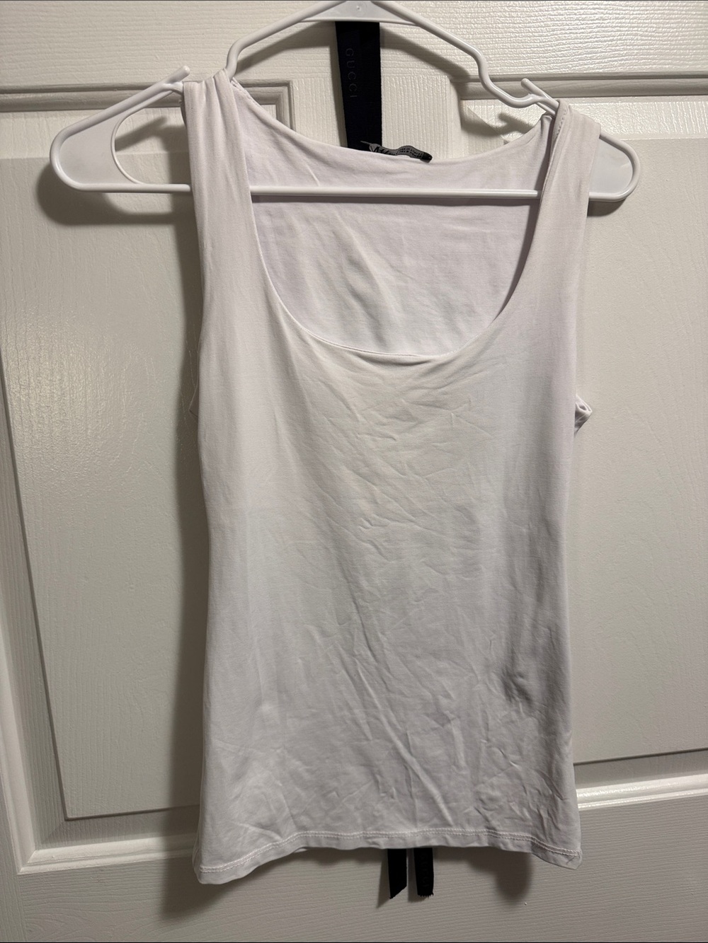 Zara White Scoop Neck Tank Top